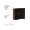 Alera® Alera® Valencia™ Series Bookcase, Two-Shelf, 31.75w x 14d x 29.5h, Espresso Standard Multi-Shelf Bookcases - Office Ready