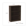 Alera® Alera® Valencia™ Series Bookcase, Three-Shelf, 31.75w x 14d x 39.38h, Espresso Standard Multi-Shelf Bookcases - Office Ready