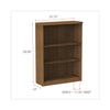 Alera® Alera® Valencia™ Series Bookcase, Three-Shelf, 31.75w x 14d x 39.38h, Modern Walnut Standard Multi-Shelf Bookcases - Office Ready