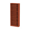 Alera® Alera® Valencia™ Series Bookcase, Six-Shelf, 31.75w x 14d x 80.25h, Medium Cherry Standard Multi-Shelf Bookcases - Office Ready