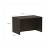 Alera® Alera® Valencia™ Series Straight Front Desk Shell, 47.25" x 29.5" x 29.63", Espresso Desk Shells - Office Ready