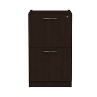 Alera® Alera® Valencia Series File/File Full Pedestal File, Left or Right, 2 Legal/Letter-Size File Drawers, Espresso, 15.63