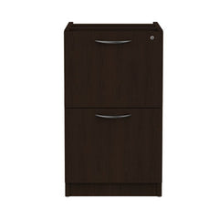 Alera® Alera® Valencia Series File/File Full Pedestal File, Left or Right, 2 Legal/Letter-Size File Drawers, Espresso, 15.63" x 20.5" x 28.5"