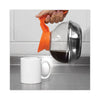 Coffee Pro Unbreakable Coffee Decanter, 12-Cup, Stainless Steel/Polycarbonate, Orange Handle Coffee Service - Office Ready