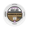 AJM Packaging Corporation Gold Label Coated Paper Plates, 9" dia, White, 100/Pack, 12 Packs/Carton Plates - Office Ready