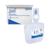 Scott® Essential Alcohol-Free Foam Hand Sanitizer, 1,200 mL, Unscented, 2/Carton Hand Sanitizer Refills, Foam - Office Ready