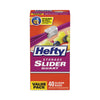 Hefty® Slider Bags, Quart, 8" x 7", Clear, 40/Box Consumer Slider/Zip Food-Storage Bags - Office Ready