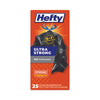 Hefty® Ultra Flex™ Waste Bags, Drawstring, 30 gal, 1.05 mil, 6" x 2.1", Black, 150/Carton Lawn/Leaf & Large Trash Bags - Office Ready