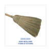 Boardwalk® Warehouse Broom, Corn Fiber Bristles, 56" Overall Length, Natural Traditional Corn/Synthetic Brooms - Office Ready