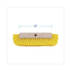 Boardwalk® Dual-Surface Scrub Brush, Yellow Polypropylene Bristles, 10" Brush, Plastic Handle Scrub Brushes - Office Ready