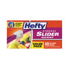 Hefty® Slider Bags, Quart, 8" x 7", Clear, 40 Bags/Box, 9 Boxes/Carton Consumer Slider/Zip Food-Storage Bags - Office Ready