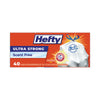 Hefty® Ultra Strong Tall Kitchen & Trash Bags, Drawstring, 13 gal, 23.75" x 24.88", White, 40 Bags/Box, 6 Boxes/CT Tall Kitchen Trash Bags - Office Ready