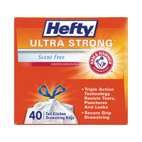 Hefty® Ultra Strong Tall Kitchen & Trash Bags, Drawstring, 13 gal, 23.75