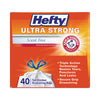 Hefty® Ultra Strong Tall Kitchen & Trash Bags, Drawstring, 13 gal, 23.75" x 24.88", White, 40 Bags/Box, 6 Boxes/CT Tall Kitchen Trash Bags - Office Ready