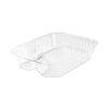 Dart® ClearPac® Nacho Tray, 2 Compartments, 3.3 oz, 6.2 x 6.2 x 1.6, Clear, Plastic, 500/Carton Food Trays - Office Ready