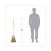 Boardwalk® Parlor Broom, Yucca/Corn Fiber Bristles, 56" Overall Length, Natural, 12/Carton Traditional Corn/Synthetic Brooms - Office Ready