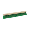 Boardwalk® Floor Brush Head, 3" Green Flagged Recycled PET Plastic Bristles, 24" Brush Push Broom Heads - Office Ready