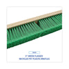 Boardwalk® Floor Brush Head, 3" Green Flagged Recycled PET Plastic Bristles, 24" Brush Push Broom Heads - Office Ready