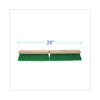 Boardwalk® Floor Brush Head, 3" Green Flagged Recycled PET Plastic Bristles, 24" Brush Push Broom Heads - Office Ready