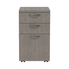 Alera® Alera® Valencia Series Mobile Box/Box/File Pedestal File, Left/Right, 3-Drawer: Box/Box/File, Legal/Letter, Gray, 15.88 x 20.5 x 28.39