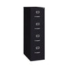 Alera® Four-Drawer Economy Vertical File, Letter-Size File Drawers, 15" x 26.5" x 52", Black Vertical File Cabinets - Office Ready