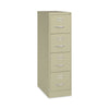 Alera® Four-Drawer Economy Vertical File, Letter-Size File Drawers, 15" x 26.5" x 52", Putty Vertical File Cabinets - Office Ready