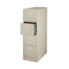 Alera® Four-Drawer Economy Vertical File, Letter-Size File Drawers, 15" x 26.5" x 52", Putty Vertical File Cabinets - Office Ready