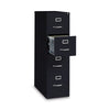 Alera® Four-Drawer Economy Vertical File, Letter-Size File Drawers, 15" x 26.5" x 52", Black Vertical File Cabinets - Office Ready