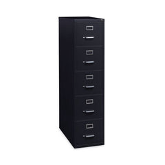 Alera® Five-Drawer Economy Vertical File, Letter-Size File Drawers, 15" x 26.5" x 61.37", Black