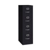 Alera® Four-Drawer Economy Vertical File, Letter-Size File Drawers, 15" x 22" x 52", Black Vertical File Cabinets - Office Ready