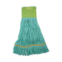 Boardwalk® EcoMop Head, Recycled Fibers, Medium Size, Green, 12/Carton Wet Mop Heads - Office Ready