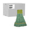 Boardwalk® EcoMop Head, Recycled Fibers, Medium Size, Green, 12/Carton Wet Mop Heads - Office Ready