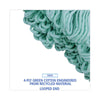 Boardwalk® EcoMop Head, Recycled Fibers, Extra Large Size, Green, 12/CT Wet Mop Heads - Office Ready