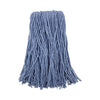 Boardwalk® Cut-End Wet Mop Heads, Standard Head, Cotton/Synthetic Fiber, Cut-End, #24, Blue, 12/Carton Wet Mop Heads - Office Ready