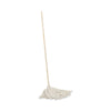 Boardwalk® Handle/Deck Mops, #16 White Cotton Head, 48" Natural Wood Handle Wet Mops - Office Ready