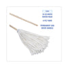 Boardwalk® Handle/Deck Mops, #16 White Rayon Head, 48" Natural Wood Handle Wet Mops - Office Ready