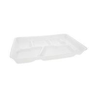 Pactiv Evergreen Foam School Trays, 6-Compartment Tray, 8.5 x 11.5 x 1.25, White, 500/Carton Compartment/Meal Trays - Office Ready
