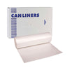 Boardwalk® High Density Industrial Can Liners Coreless Rolls, 60 gal, 13 mic, 38" x 60", Natural, Perforated, 25 Bags/Roll, 8 Rolls/CT HDPE Waste Can Liners - Office Ready