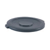 Boardwalk® Round Lids for Waste Receptacles, Flat-Top, Round, Plastic Gray Flat-Top Waste Receptacle Lids - Office Ready