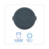 Boardwalk® Round Lids for Waste Receptacles, Flat-Top, Round, Plastic Gray Flat-Top Waste Receptacle Lids - Office Ready