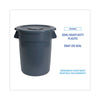 Boardwalk® Round Lids for Waste Receptacles, Flat-Top, Round, Plastic Gray Flat-Top Waste Receptacle Lids - Office Ready