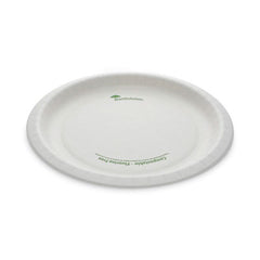 Pactiv Evergreen EarthChoice® Pressware® Compostable Dinnerware, Plate, Paper, 10" dia, White, 300/Carton