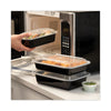 Pactiv Evergreen Newspring® VERSAtainer® Microwavable Containers, 28 oz, 8.8 x 6 x 2, Black Base/Clear Lid, Plastic, 150/Carton Takeout Food Containers - Office Ready