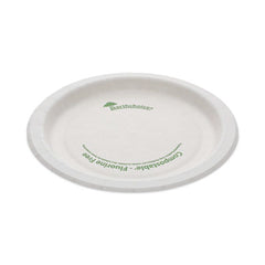 Pactiv Evergreen EarthChoice® Pressware® Compostable Dinnerware, Plate, 6" dia, White, 750/Carton