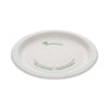 Pactiv Evergreen EarthChoice® Pressware® Compostable Dinnerware, Plate, 6" dia, White, 750/Carton Plates, Bagasse - Office Ready