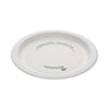 Pactiv Evergreen EarthChoice® Pressware® Compostable Dinnerware, Plate, 6" dia, White, 750/Carton Plates, Bagasse - Office Ready