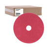 Boardwalk® Buffing Floor Pads, 21" Diameter, Red, 5/Carton Burnish/Buff Floor Pads - Office Ready