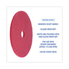 Boardwalk® Buffing Floor Pads, 21" Diameter, Red, 5/Carton Burnish/Buff Floor Pads - Office Ready