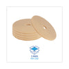 Boardwalk® Tan Burnishing Floor Pads, 20" Diameter, Tan, 5/Carton Burnish/Buff Floor Pads - Office Ready