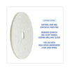 Boardwalk® Natural White Burnishing Floor Pads, 20" Diameter, White, 5/Carton Burnish/Buff Floor Pads - Office Ready